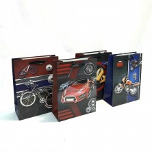 Пакет Подарочный  МУЖСКОЙ 3D (авто, мото)  (17,5*24*8)  (ТВ-2468)