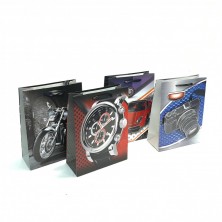 Пакет Подарочный  МУЖСКОЙ 3D (авто, часы, фото)  (17,5*24*8)  (ТВ-2471)