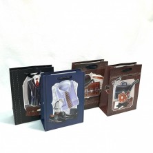Пакет Подарочный  МУЖСКОЙ 3D (портфель, трубка, пиджак, рубашка)  (26*32*10)  (ТВ-2461)